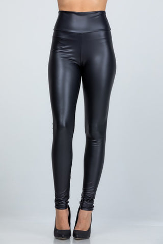 High Waisted Faux Leather Leggings *Online Only* - Premium clothing at Lonnys NY - Just $31! Shop Womens clothing now
