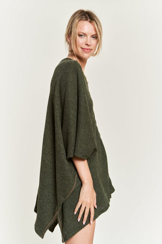VNECK PONCHO TOP *Online Only* - Premium  at Lonnys NY - Just $65! Shop Womens clothing now