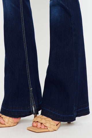 Mid Rise Hem Detail Flare  *Online Only* - Premium  at Lonnys NY - Just $90! Shop Womens clothing now