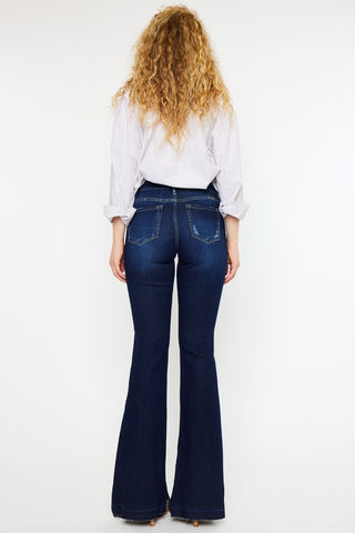 Mid Rise Hem Detail Flare  *Online Only* - Premium  at Lonnys NY - Just $90! Shop Womens clothing now