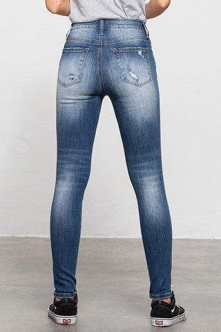 MID-RISE PREMIUM BODY DISTRESSED ANKLE SKINNY *Online Only* - Premium  at Lonnys NY - Just $84! Shop Womens clothing now