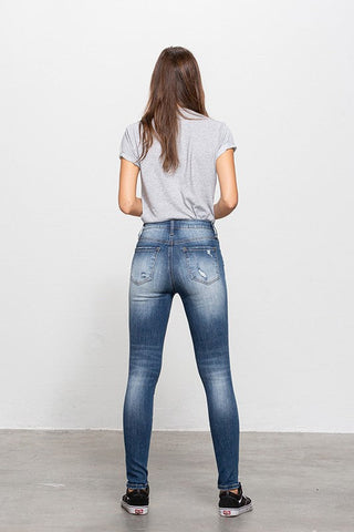 MID-RISE PREMIUM BODY DISTRESSED ANKLE SKINNY *Online Only* - Premium  at Lonnys NY - Just $84! Shop Womens clothing now