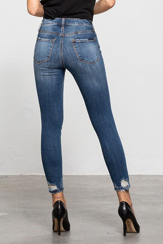 MID-RISE ANKLE SKINNY JEANS - Premium  at Lonnys NY - Just $75! Shop Womens clothing now