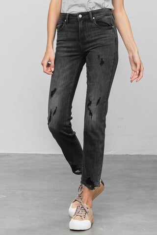 Ankle Straight Mid Rise Jeans *Online Only* - Premium clothing at Lonnys NY - Just $85! Shop Womens clothing now