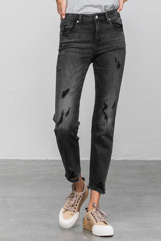 Ankle Straight Mid Rise Jeans *Online Only* - Premium clothing at Lonnys NY - Just $85! Shop Womens clothing now