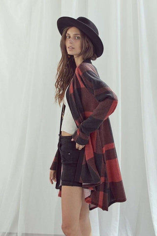 CHECKER PRINT CARDIGAN * Online Only* - Premium Jacket at Lonnys NY - Just $78! Shop Womens clothing now