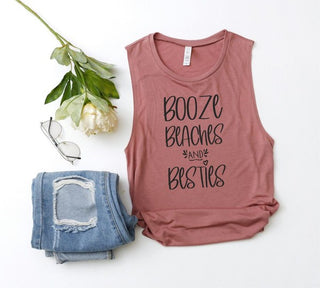 Booze Beaches and Besties Summer Graphic Tank *Online Only* - Premium clothing at Lonnys NY - Just $43! Shop Womens clothing now