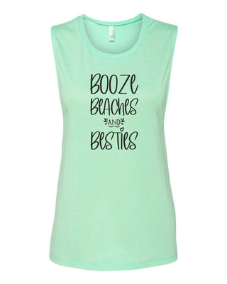 Booze Beaches and Besties Summer Graphic Tank *Online Only* - Premium clothing at Lonnys NY - Just $43! Shop Womens clothing now