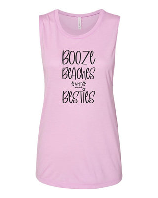 Booze Beaches and Besties Summer Graphic Tank *Online Only* - Premium clothing at Lonnys NY - Just $43! Shop Womens clothing now