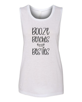 Booze Beaches and Besties Summer Graphic Tank *Online Only* - Premium clothing at Lonnys NY - Just $43! Shop Womens clothing now