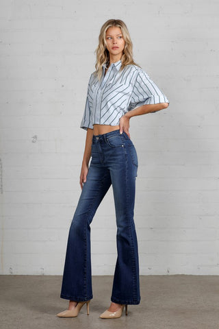 High Rise Wider Flare Jeans *Online Only* - Premium clothing at Lonnys NY - Just $88! Shop Womens clothing now