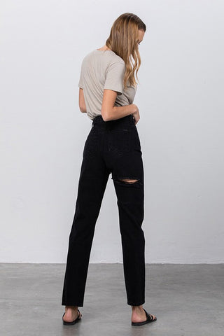 Jadon Ripped Mom Jeans *Online Only* - Premium clothing at Lonnys NY - Just $65! Shop Womens clothing now