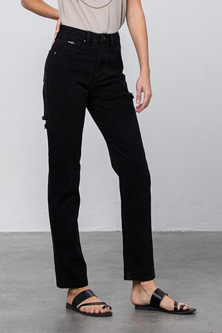 Jadon Ripped Mom Jeans *Online Only* - Premium clothing at Lonnys NY - Just $65! Shop Womens clothing now