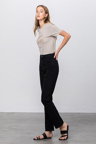 Jadon Ripped Mom Jeans *Online Only* - Premium clothing at Lonnys NY - Just $65! Shop Womens clothing now