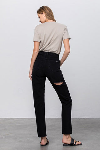 Jadon Ripped Mom Jeans *Online Only* - Premium clothing at Lonnys NY - Just $65! Shop Womens clothing now