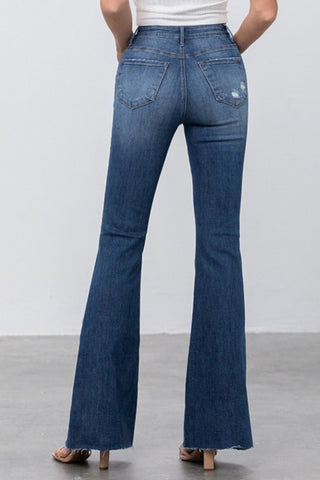 Mid Rise Dark Wash Flare Jeans *Online Only* - Premium clothing at Lonnys NY - Just $75! Shop Womens clothing now