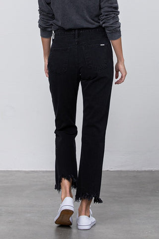 Frayed Straight Leg Jeans *Online Only* - Premium clothing at Lonnys NY - Just $74! Shop Womens clothing now