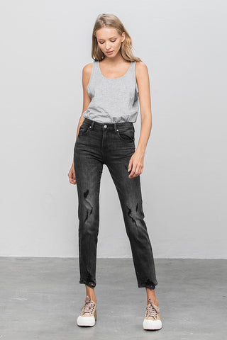 Ankle Straight Mid Rise Jeans *Online Only* - Premium clothing at Lonnys NY - Just $85! Shop Womens clothing now