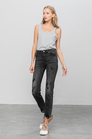 Ankle Straight Mid Rise Jeans *Online Only* - Premium clothing at Lonnys NY - Just $85! Shop Womens clothing now