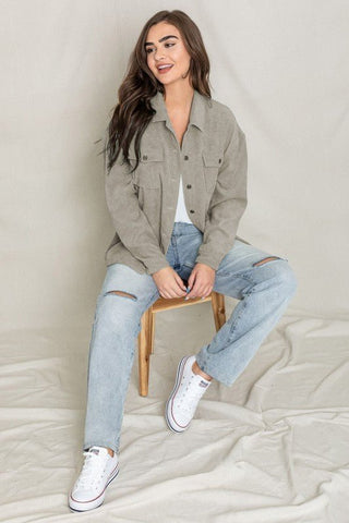 Corduroy Jacket *Online Only* - Premium  at Lonnys NY - Just $74.05! Shop Womens clothing now