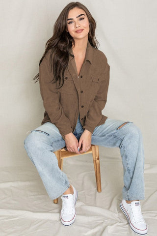Corduroy Jacket *Online Only* - Premium  at Lonnys NY - Just $74.05! Shop Womens clothing now