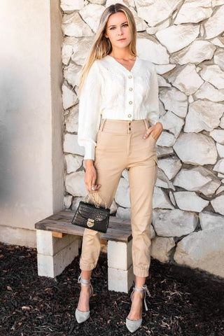 Button Front Chunky Cardigan *Online Only* - Premium clothing at Lonnys NY - Just $50! Shop Womens clothing now