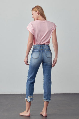 MID-RISE ANKLE BOYFRIEND JEANS *Online Only* - Premium  at Lonnys NY - Just $81! Shop Womens clothing now