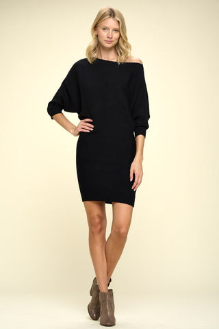 Knit Dolman Sleeve Dress *Online Only* - Premium dresses at Lonnys NY - Just $95! Shop Womens clothing now