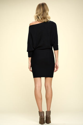 Knit Dolman Sleeve Dress *Online Only* - Premium dresses at Lonnys NY - Just $95! Shop Womens clothing now