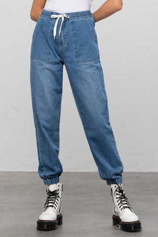 HIGH RISE PREMIUM JOGGER PANTS - Premium  at Lonnys NY - Just $75! Shop Womens clothing now