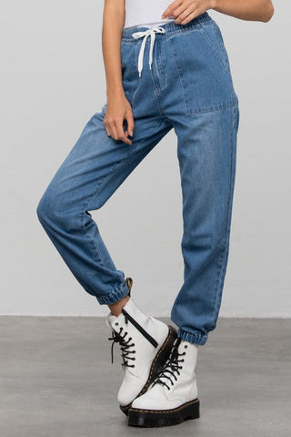 HIGH RISE PREMIUM JOGGER PANTS - Premium  at Lonnys NY - Just $75! Shop Womens clothing now