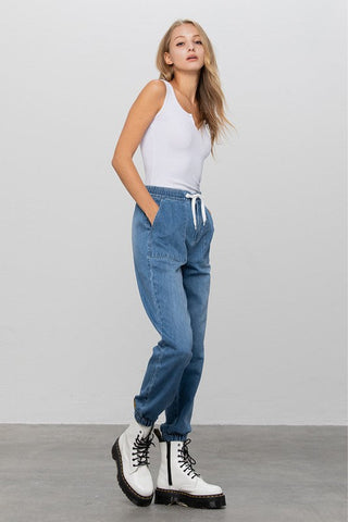 HIGH RISE PREMIUM JOGGER PANTS - Premium  at Lonnys NY - Just $75! Shop Womens clothing now