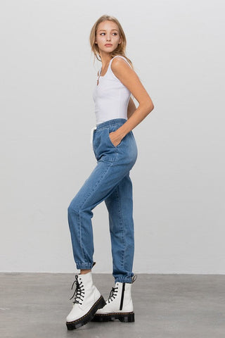 HIGH RISE PREMIUM JOGGER PANTS - Premium  at Lonnys NY - Just $75! Shop Womens clothing now