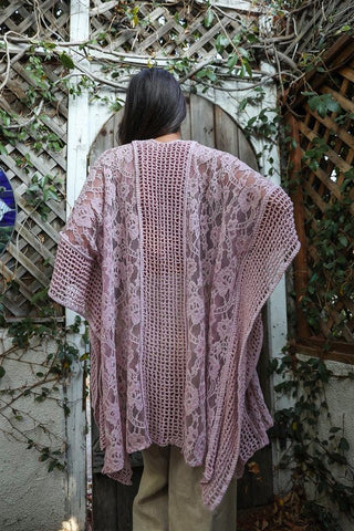 Floral Lace Textured Kimono *Online Only* - Premium  at Lonnys NY - Just $78! Shop Womens clothing now