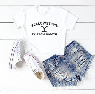 Yellowstone Dutton Ranch Cropped Tee *Online Only* - Premium clothing at Lonnys NY - Just $37! Shop Womens clothing now