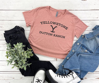 Yellowstone Dutton Ranch Cropped Tee *Online Only* - Premium clothing at Lonnys NY - Just $37! Shop Womens clothing now