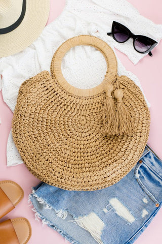Straw Tassel O-Ring Tote *Online Only* - Premium Bags at Lonnys NY - Just $60! Shop Womens clothing now