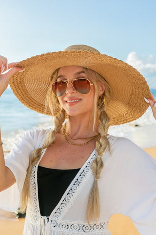 Scallop Edge Bow Accent Sunhat  *Online Only* - Premium hats at Lonnys NY - Just $42! Shop Womens clothing now