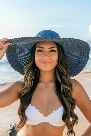 Scallop Edge Bow Accent Sunhat  *Online Only* - Premium hats at Lonnys NY - Just $42! Shop Womens clothing now