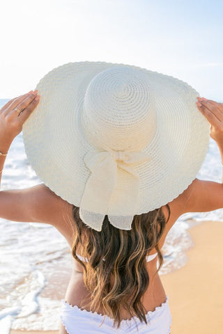 Scallop Edge Bow Accent Sunhat  *Online Only* - Premium hats at Lonnys NY - Just $42! Shop Womens clothing now