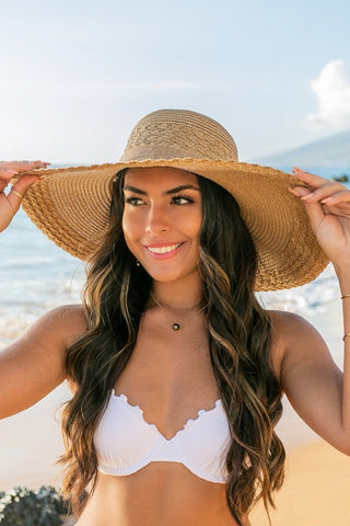 Scallop Edge Bow Accent Sunhat  *Online Only* - Premium hats at Lonnys NY - Just $42! Shop Womens clothing now