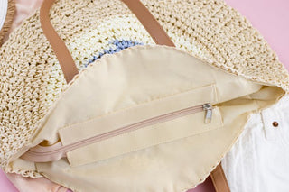 Straw Circle Tote *Online Only* - Premium Bags at Lonnys NY - Just $60! Shop Womens clothing now