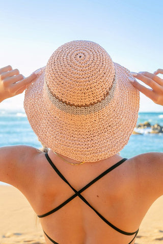 Stripe Accent Straw Bucket Hat *Online Only* - Premium hats at Lonnys NY - Just $40! Shop Womens clothing now