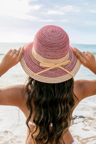 Multi-Stripe Bow Accent Bucket Sunhat  *Online Only* - Premium hats at Lonnys NY - Just $40! Shop Womens clothing now