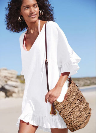 Ruffle Cover-up *Online Only* - Premium  at Lonnys NY - Just $70! Shop Womens clothing now
