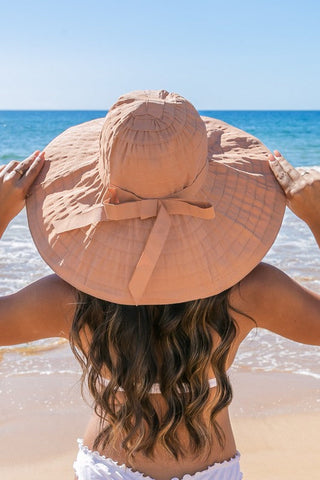 Classic Bow Accent Sunhat Extra Wide Brim *Online Only* - Premium hats at Lonnys NY - Just $30! Shop Womens clothing now
