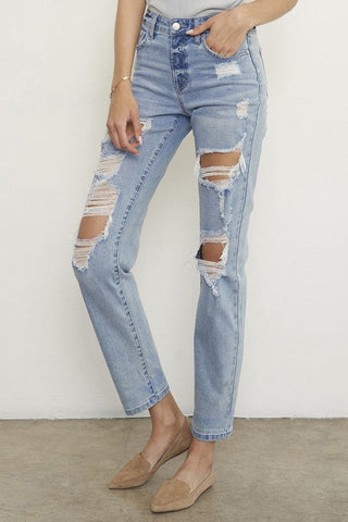 MID RISE SLIM BOYFRIEND JEANS - Premium  at Lonnys NY - Just $80! Shop Womens clothing now