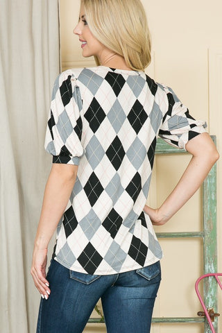 Puff Sleeve Knit Jersey Top *Online Only* - Premium clothing at Lonnys NY - Just $37! Shop Womens clothing now