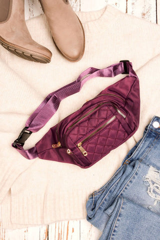 Quilted Belt Sling Bum Bag  *Online Only* - Premium  at Lonnys NY - Just $43! Shop Womens clothing now