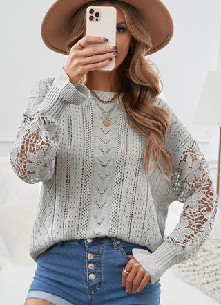 Lacy Knit Sweater Top *Online Only* - Premium clothing at Lonnys NY - Just $64! Shop Womens clothing now